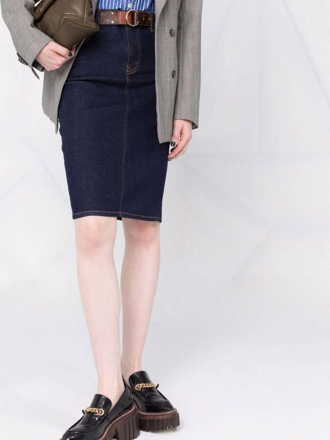 Lauren Ralph Lauren Denim rok Blauw