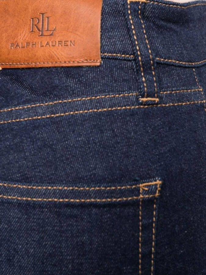 Lauren Ralph Lauren High waist enkellaarzen Blauw