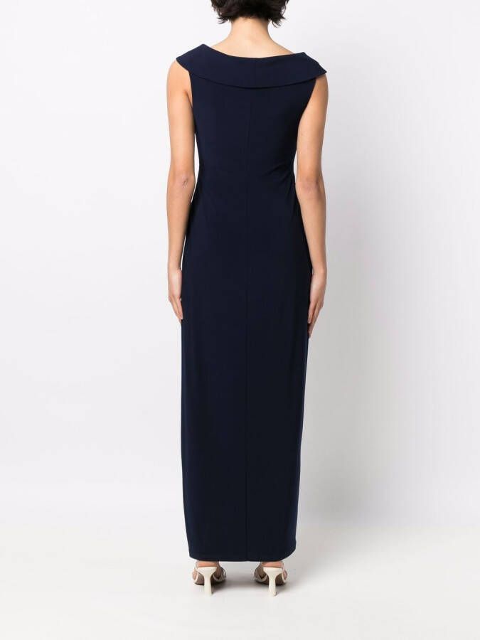 Lauren Ralph Lauren Jurk met gesmockte taille Blauw