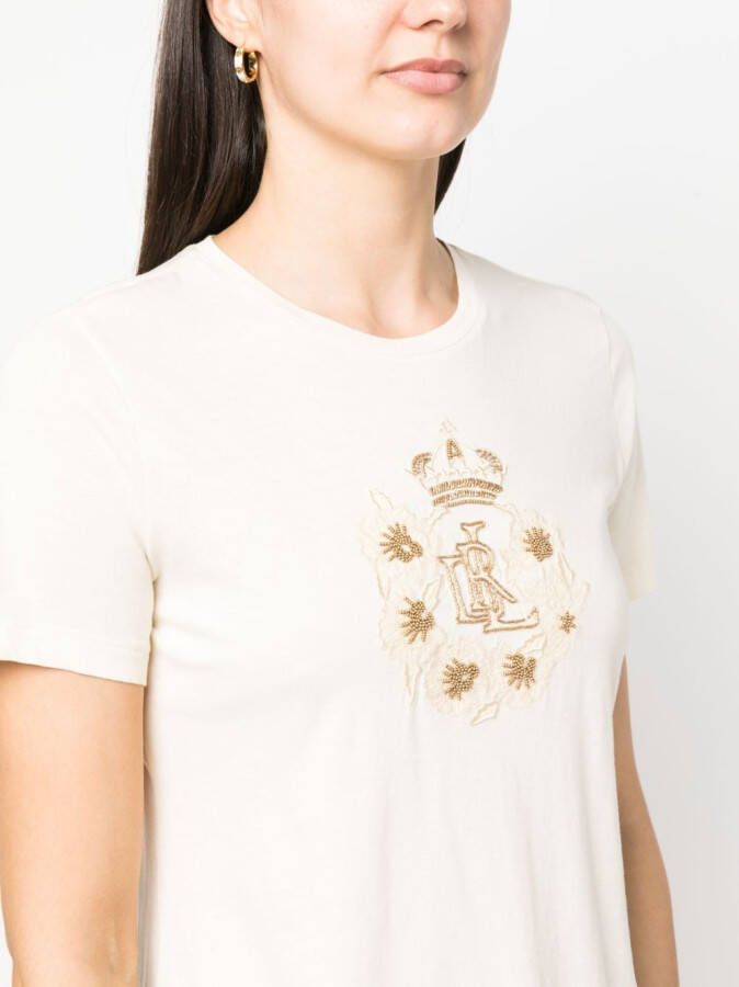 Lauren Ralph Lauren T-shirt met print Beige