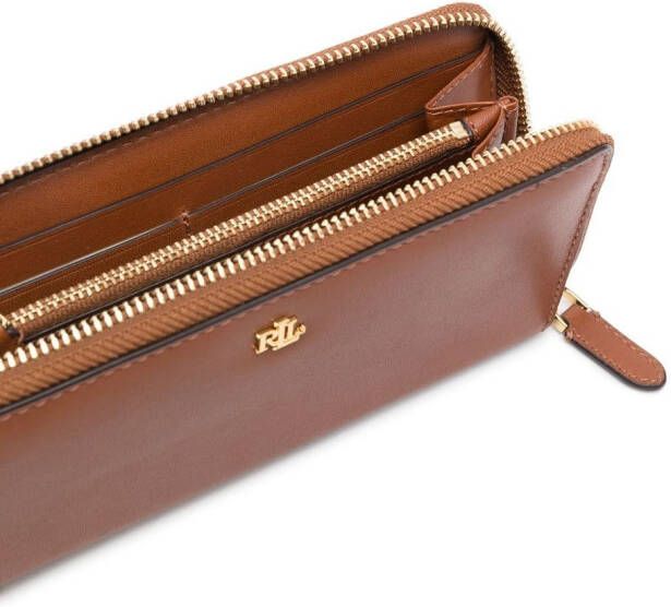 Lauren Ralph Lauren Portemonnee met logoplakkaat Bruin