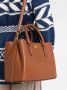 Lauren Ralph Lauren Marcy leren shopper Bruin - Thumbnail 3