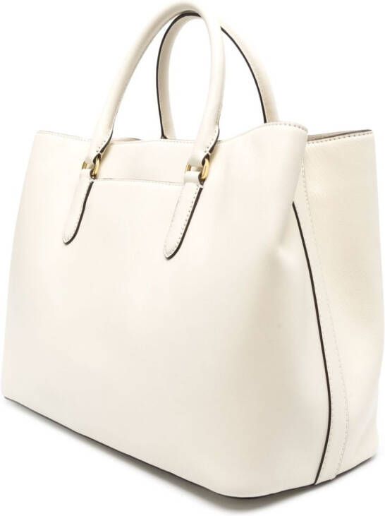 Lauren Ralph Lauren Marcy leren shopper Beige