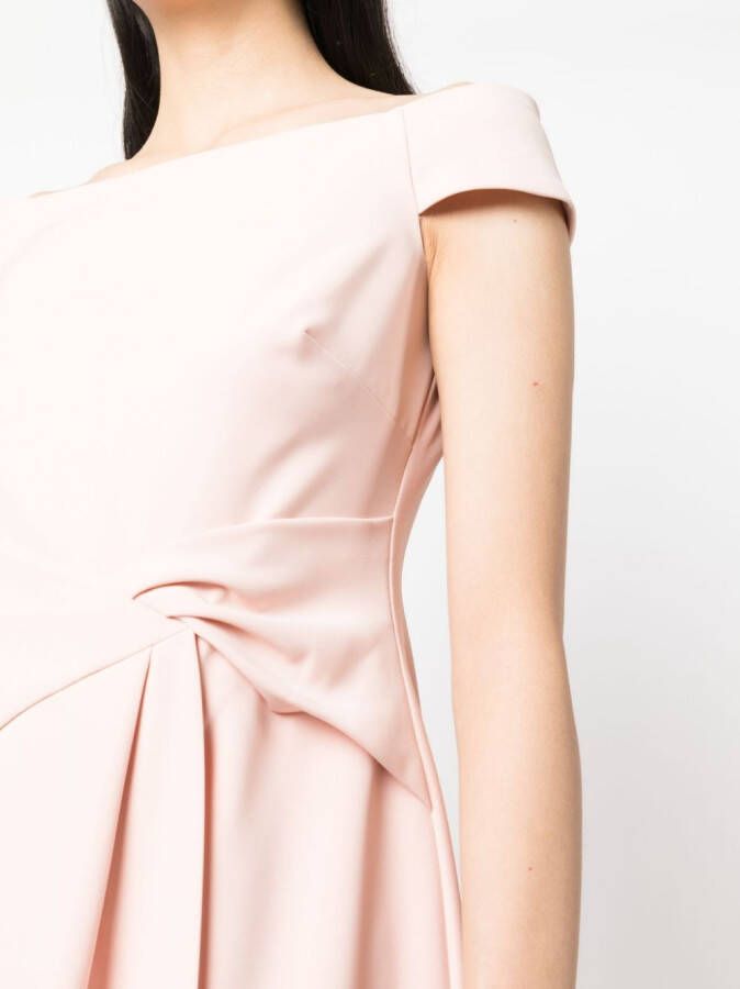 Lauren Ralph Lauren Off-shoulder midi-jurk Roze