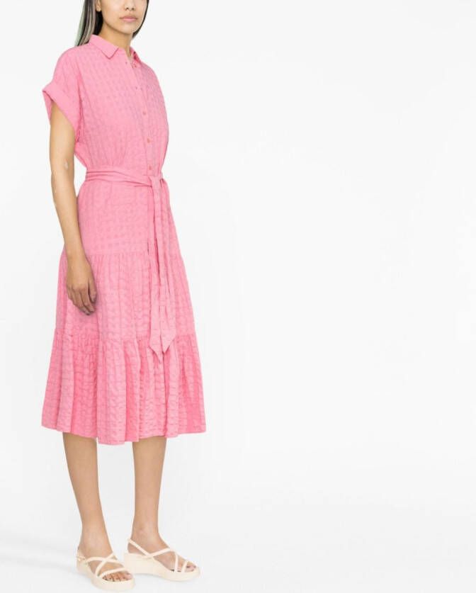 Lauren Ralph Lauren Vilma midi-jurk met korte mouwen Roze