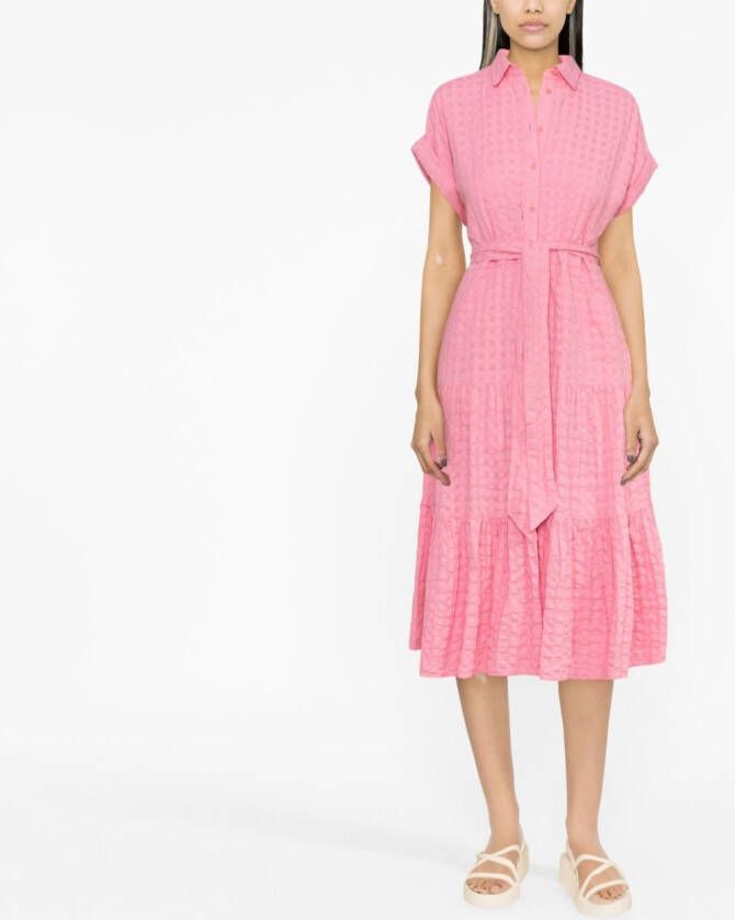 Lauren Ralph Lauren Vilma midi-jurk met korte mouwen Roze