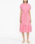 Lauren Ralph Lauren Vilma midi-jurk met korte mouwen Roze - Thumbnail 3