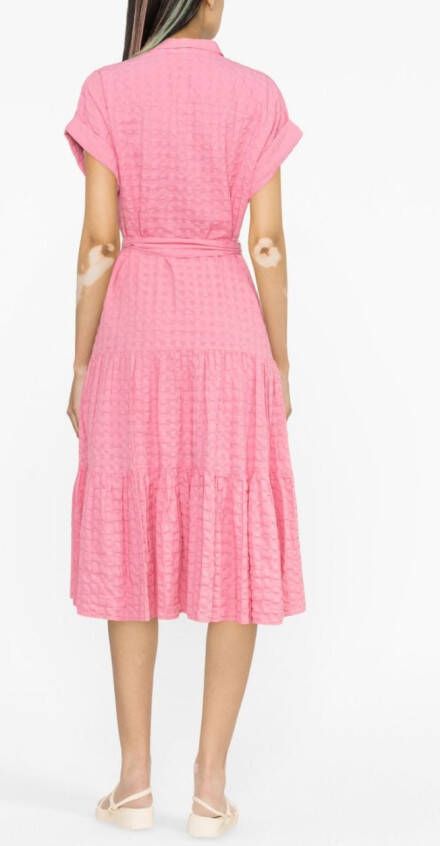 Lauren Ralph Lauren Vilma midi-jurk met korte mouwen Roze