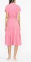 Lauren Ralph Lauren Vilma midi-jurk met korte mouwen Roze - Thumbnail 4