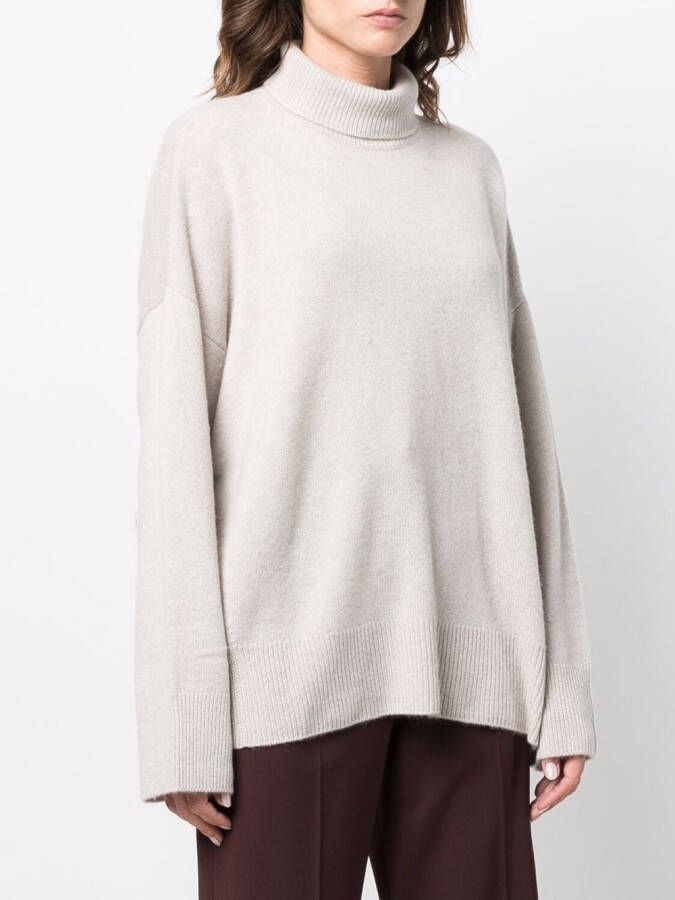 Le Kasha Fijngebreide coltrui Beige