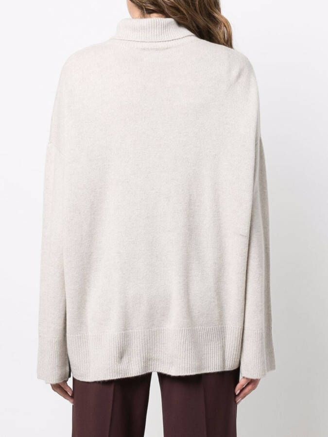 Le Kasha Fijngebreide coltrui Beige