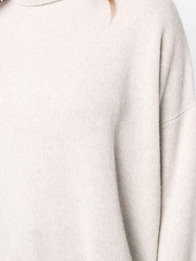Le Kasha Fijngebreide coltrui Beige