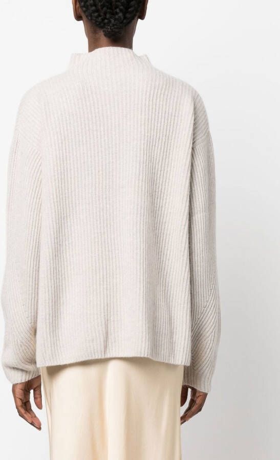 Le Kasha Ribgebreide trui Beige