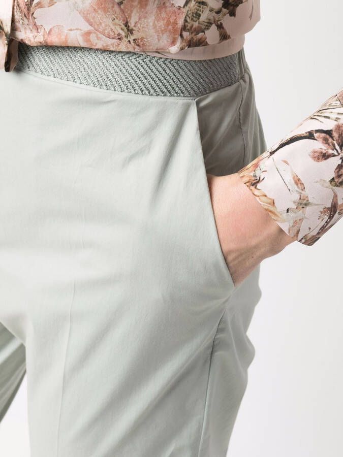 Le Tricot Perugia Broek met toelopende pijpen Groen