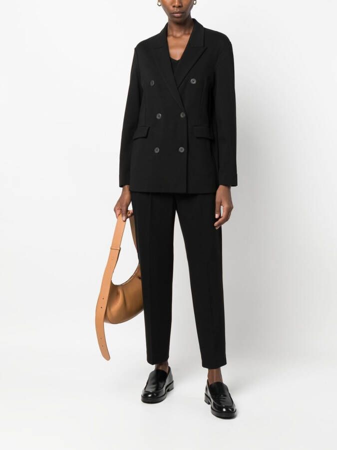 Le Tricot Perugia Cropped broek Zwart