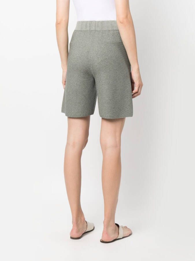 Le Tricot Perugia Shorts met trekkoordtaille Groen