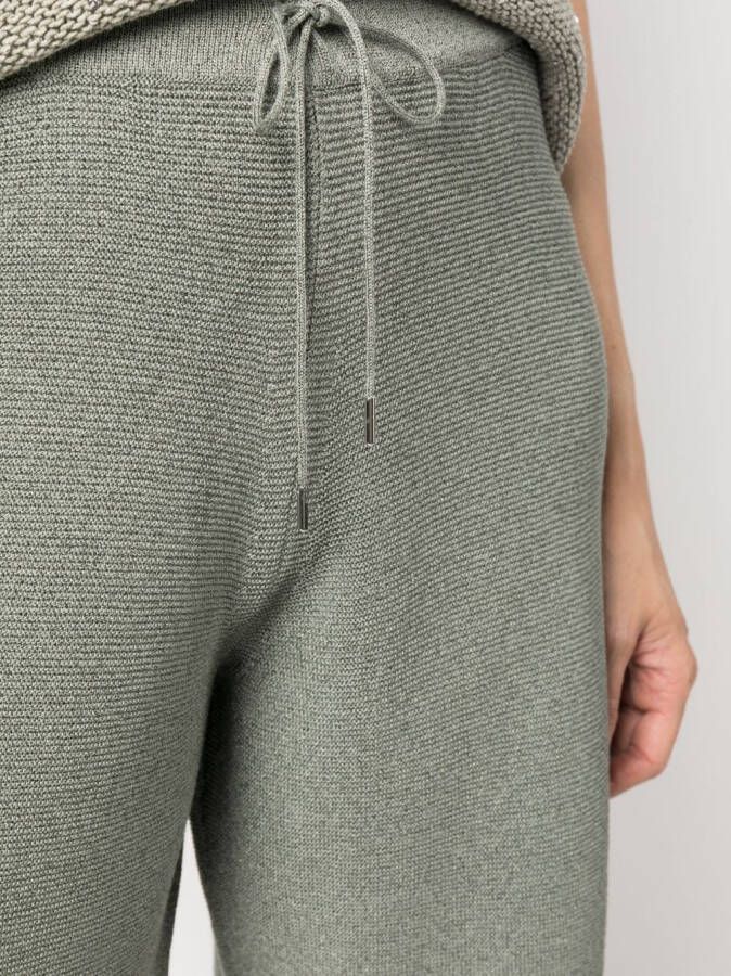 Le Tricot Perugia Shorts met trekkoordtaille Groen