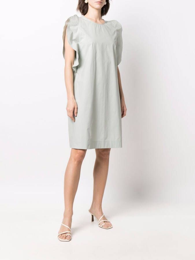 Le Tricot Perugia Mini-jurk met ruches Groen