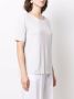 Le Tricot Perugia T-shirt met diepe ronde hals Grijs - Thumbnail 3