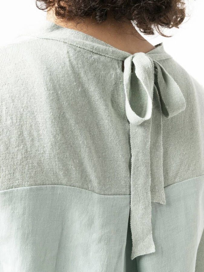 Le Tricot Perugia T-shirt met ronde hals Groen
