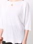 Le Tricot Perugia T-shirt met ronde hals Wit - Thumbnail 5