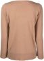 Le Tricot Perugia Trui met V-hals Beige - Thumbnail 2