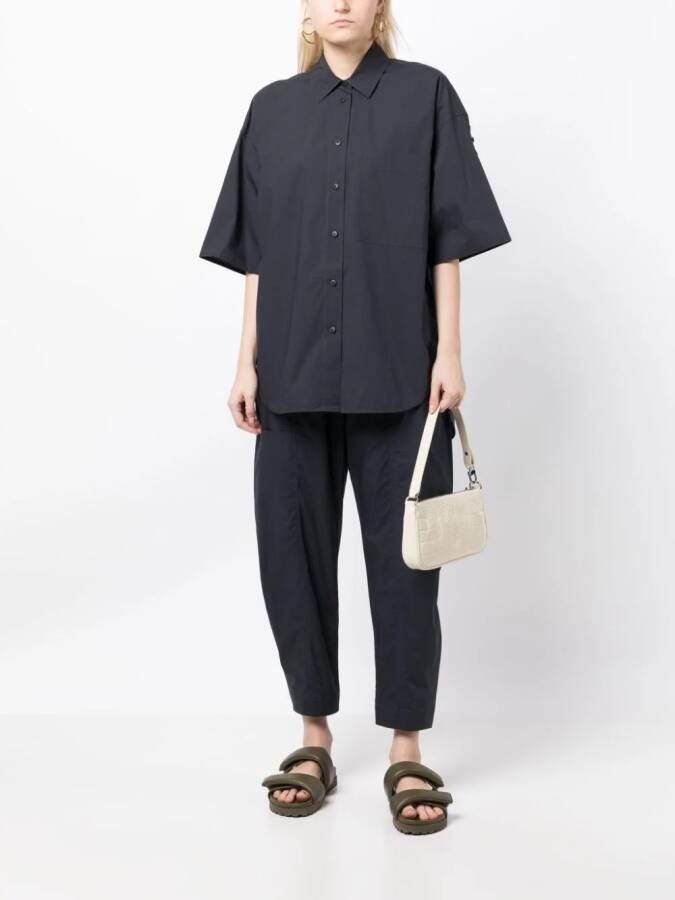 Lee Mathews Blouse met verlaagde schouders Blauw