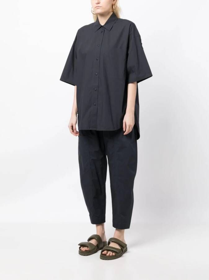 Lee Mathews Blouse met verlaagde schouders Blauw