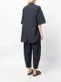 Lee Mathews Blouse met verlaagde schouders Blauw - Thumbnail 4