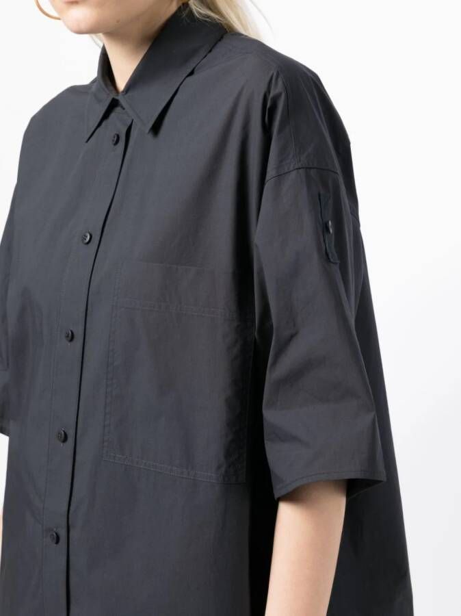 Lee Mathews Blouse met verlaagde schouders Blauw