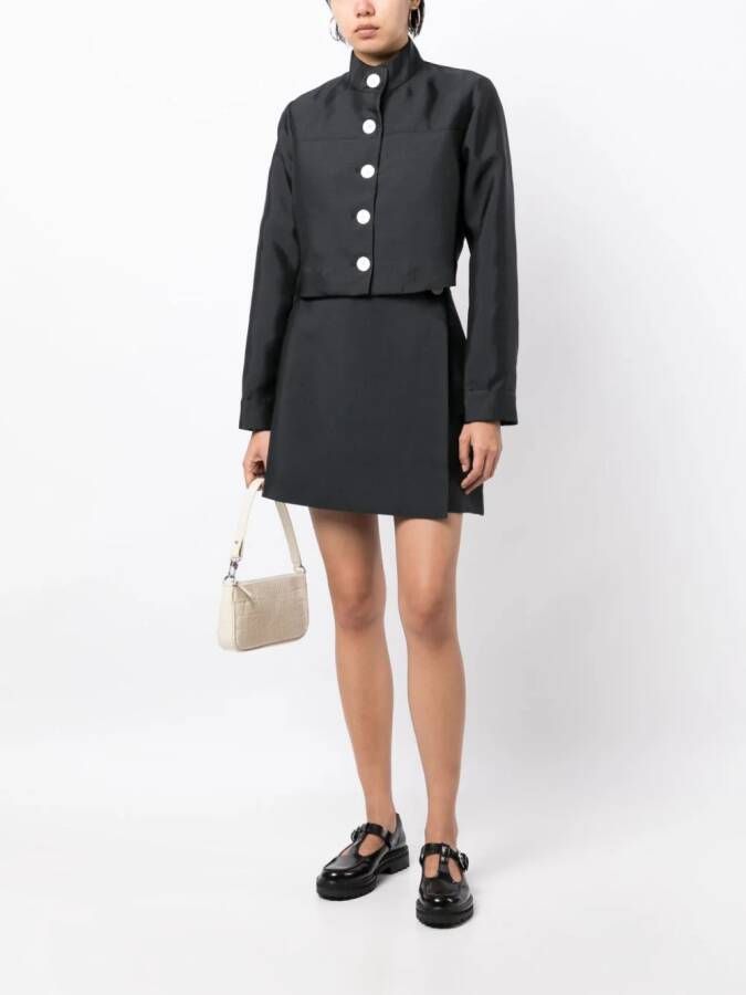 Lee Mathews Mini-rok met knoop Zwart