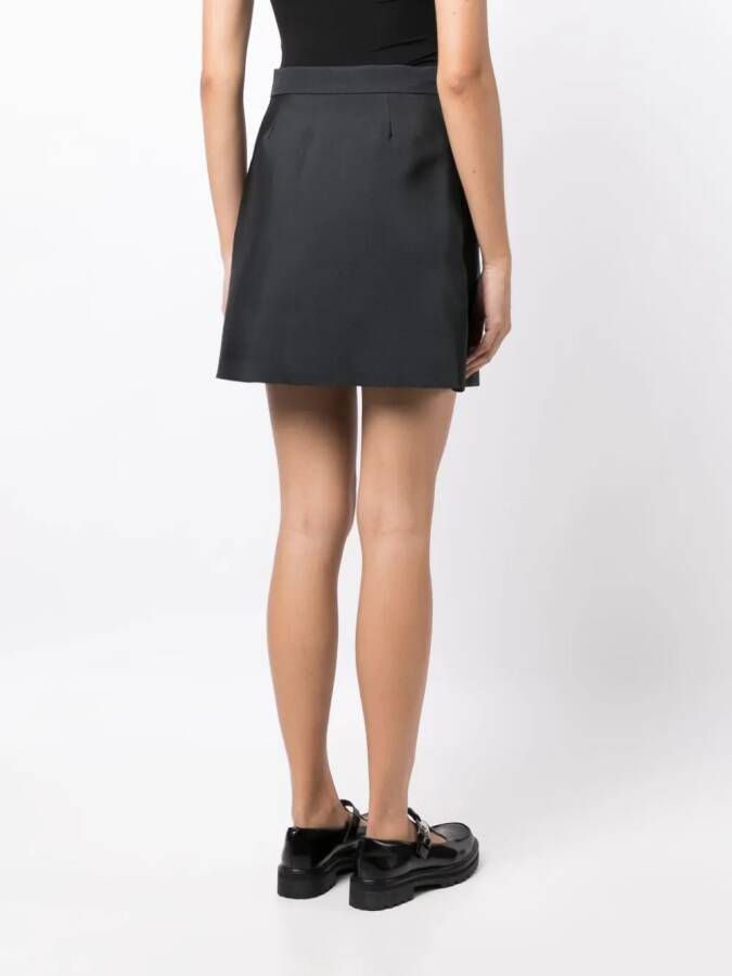Lee Mathews Mini-rok met knoop Zwart