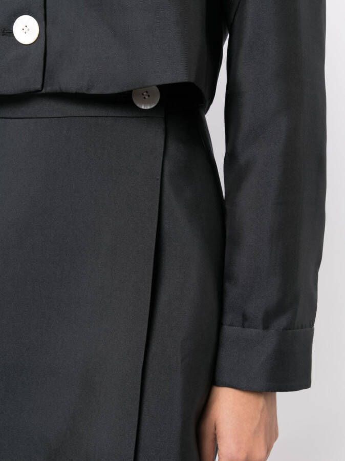 Lee Mathews Mini-rok met knoop Zwart