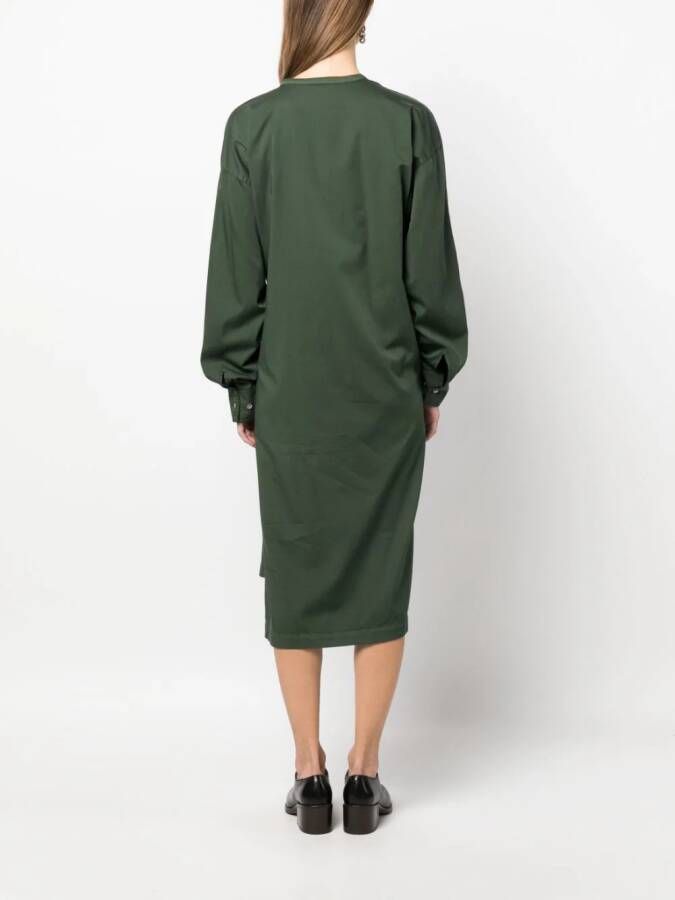 LEMAIRE Asymmetrische midi-jurk Groen