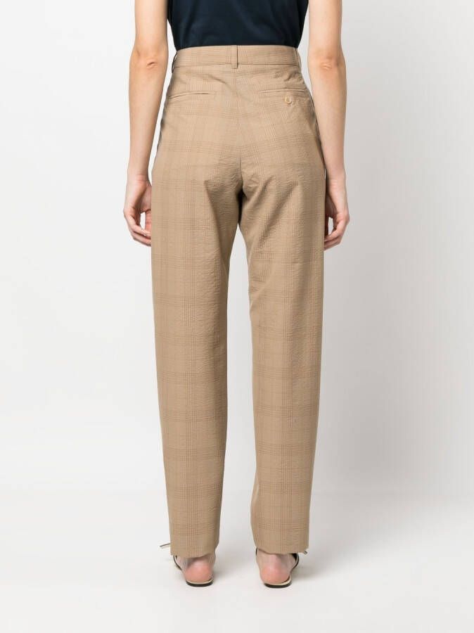 LEMAIRE Geruite broek Bruin