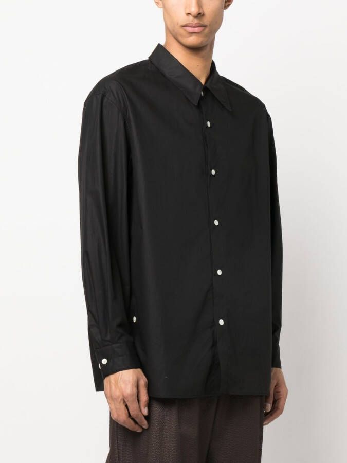 LEMAIRE Overhemd met klassieke kraag Zwart