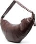 LEMAIRE Croissant leren schoudertas Bruin - Thumbnail 3