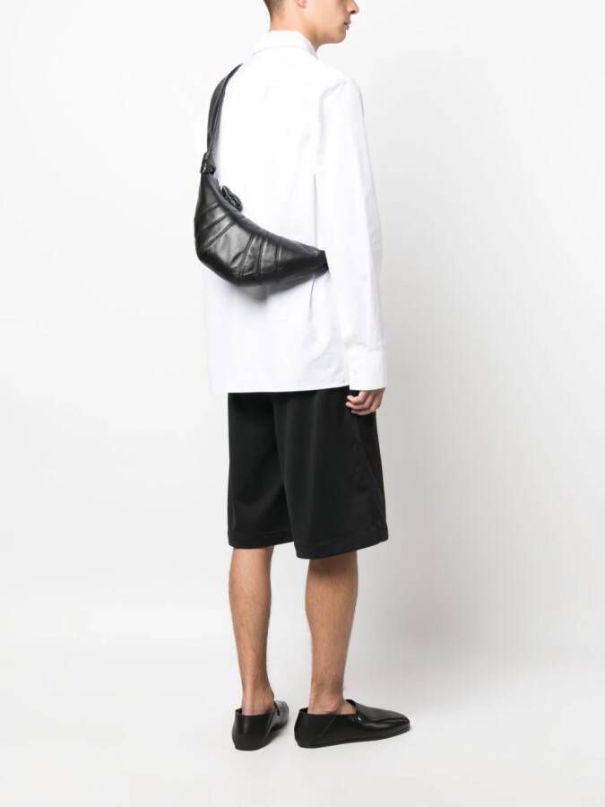 LEMAIRE Kleine Croissant crossbodytas Zwart