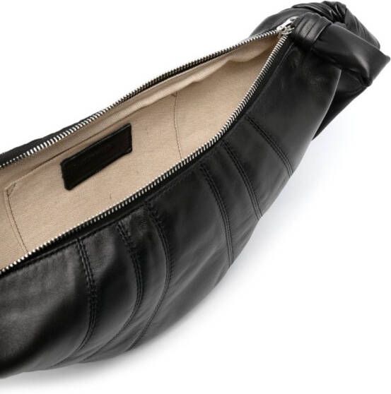 LEMAIRE Kleine Croissant crossbodytas Zwart