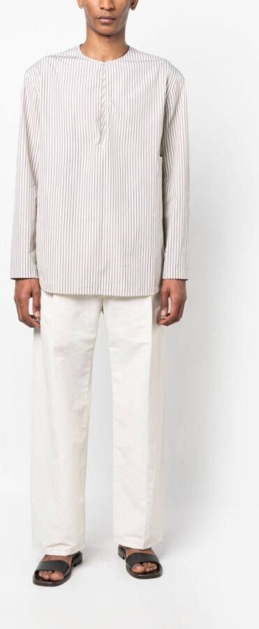 LEMAIRE Gestreept overhemd Beige