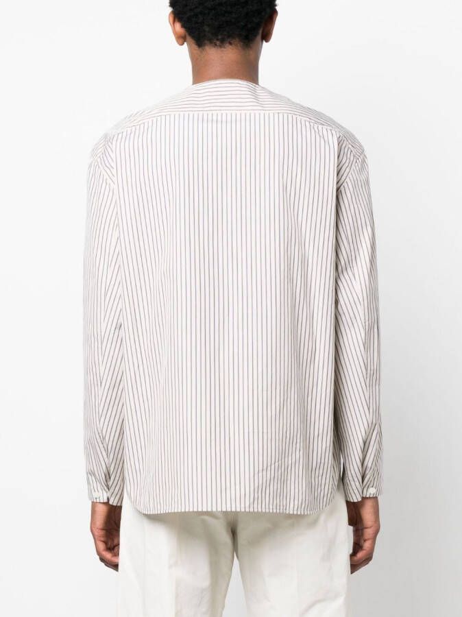 LEMAIRE Gestreept overhemd Beige
