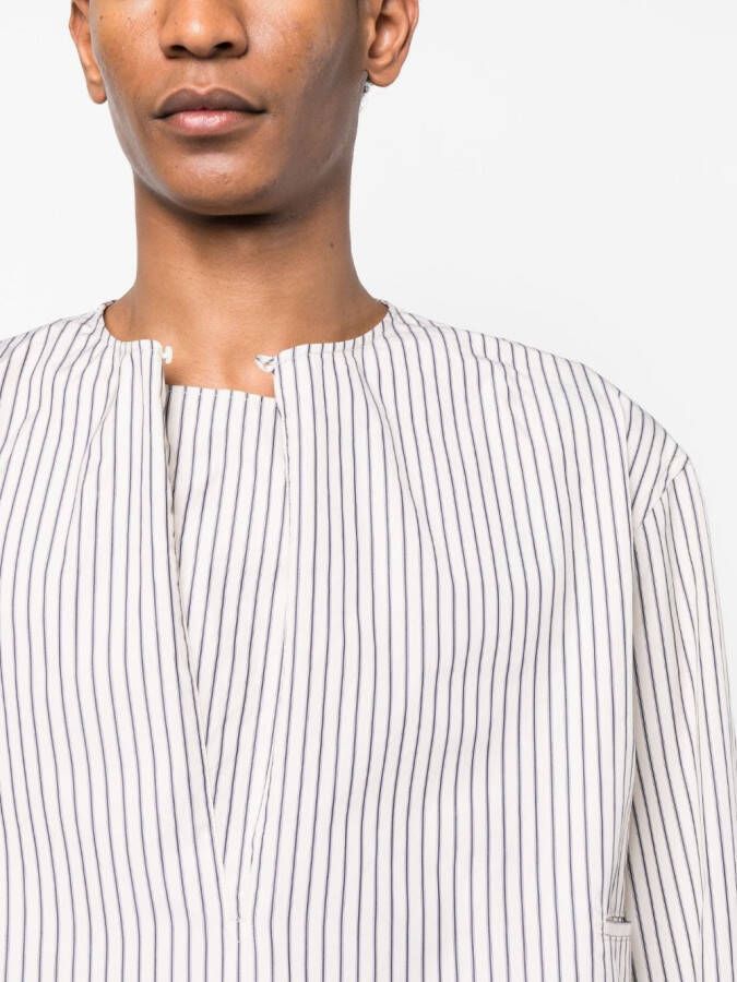 LEMAIRE Gestreept overhemd Beige