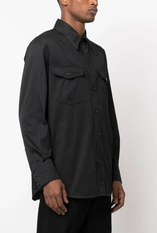 LEMAIRE Katoenen overhemd Zwart
