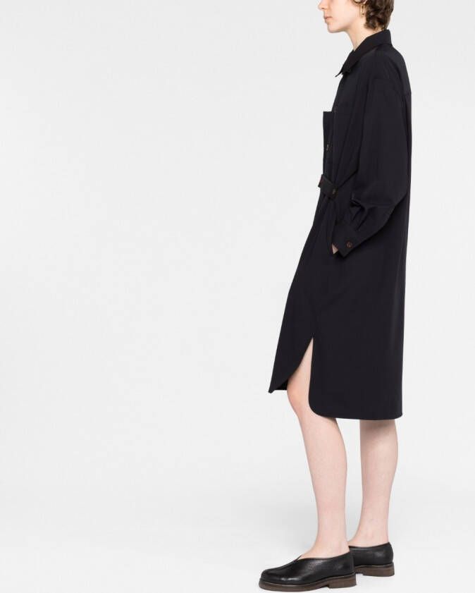 LEMAIRE Blousejurk met lange mouwen Blauw