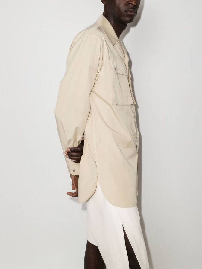 LEMAIRE Overhemd met klepzak Beige