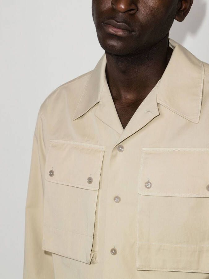 LEMAIRE Overhemd met klepzak Beige