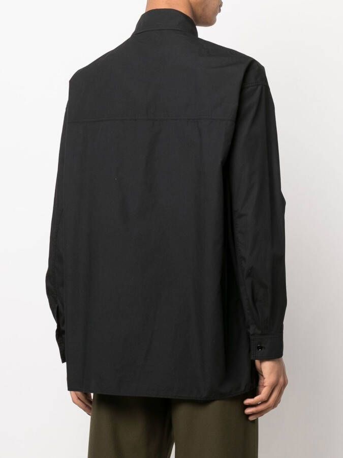 LEMAIRE Overhemd met klepzak Zwart