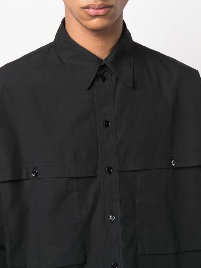 LEMAIRE Overhemd met klepzak Zwart