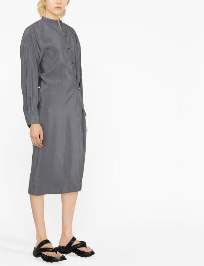 LEMAIRE Blousejurk met gedraaide kraag Grijs