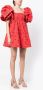 Leo Lin Mini-jurk met pofmouwen Rood - Thumbnail 3